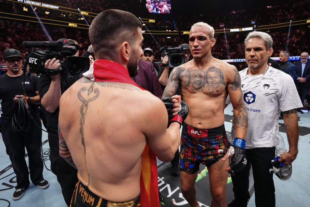 Ilia Topuria and Charles Oliveira
