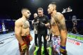 Ilia Topuria and Max Holloway staredown